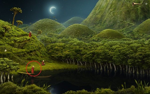 W następnej sekcji zobaczysz powyższą scenę - Wejdź do wieży | Planeta mnichów Samorost 3 - Samorost 3 - poradnik do gry
