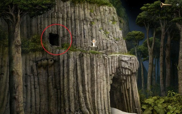 Po chwili duszki znikną a wejście do wnętrza góry stanie otworem - Wejdź do wieży | Planeta mnichów Samorost 3 - Samorost 3 - poradnik do gry
