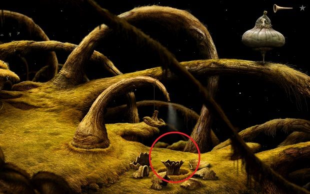 Po wylądowaniu na kolejnej planecie zastaniesz powyższy widok - Zdobądź klej | Włochata Planeta Samorost 3 - Samorost 3 - poradnik do gry