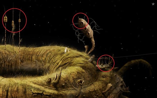 Wejście na wózek przeniesie cie od razu do ostatniej lokacji po tej części planety - Zdobądź klej | Włochata Planeta Samorost 3 - Samorost 3 - poradnik do gry