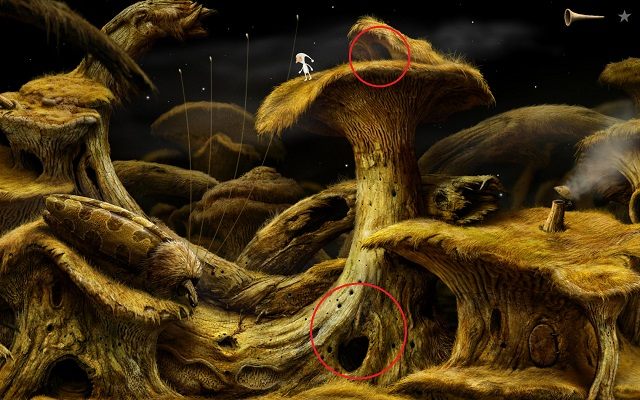 Użyj dolnego wejścia zaznaczonego na obrazku - Zdobądź klucz | Włochata Planeta Samorost 3 - Samorost 3 - poradnik do gry