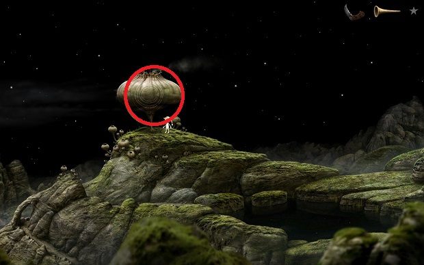 W tej sekcji ważna jest interakcja z obiektem widocznym na obrazku powyżej - Zmontuj statek kosmiczny | Planeta Dom Samorost 3 - Samorost 3 - poradnik do gry