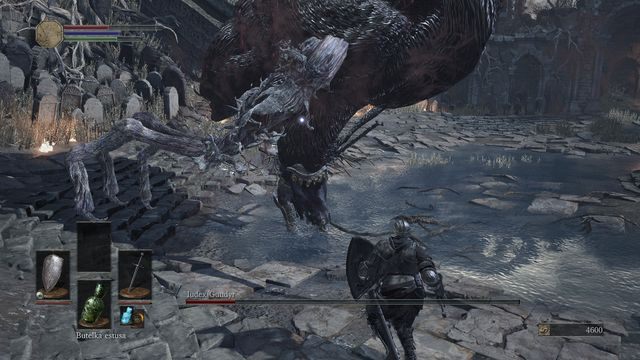 Ataki dystansowe w drugiej fazie zadają większe obrażenia. - Bonus - Cmentarz Popiołu i Iudex Gundyr w Dark Souls 3 - Dark Souls III - opis przejścia i sekrety