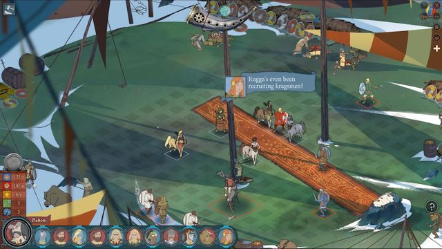 Jeżeli wybierzesz opcję pierwszą czyli My banner, my people, are my only concern rozpocznie się walka z twoimi własnymi bohaterami - Arberrang | Rozdział 14 | The Banner Saga 2 - The Banner Saga 2 - poradnik do gry