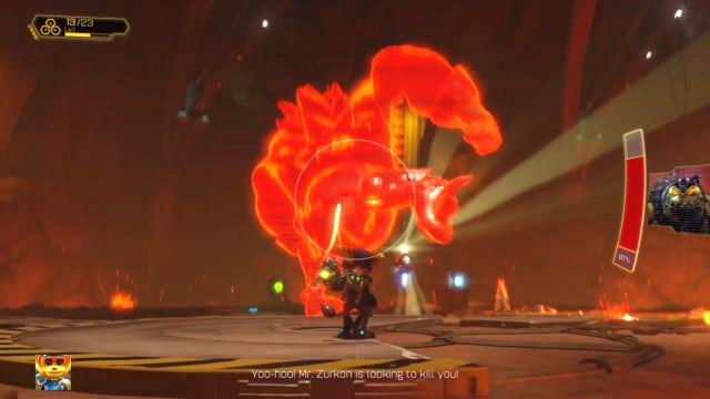 Możesz zmusić bossa do tańca przy pomocy Groovitrona. - Ratchet & Clank: Blargiańska Destruktobestia - boss, jak pokonać? - Ratchet & Clank - poradnik do gry