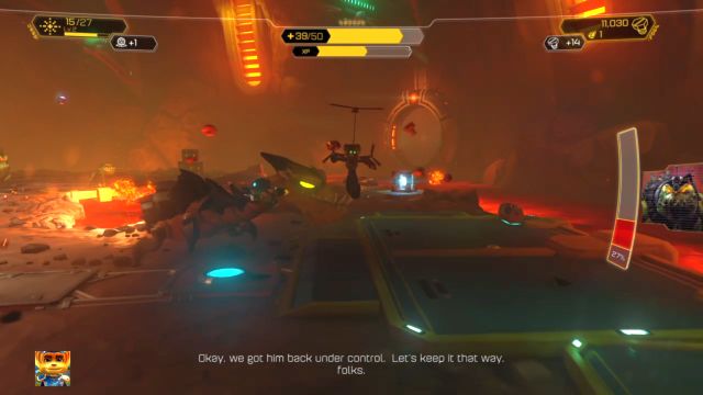 Co jakiś czas wróg schowa się, a arenę zaleją zwykli przeciwnicy. - Ratchet & Clank: Blargiańska Destruktobestia - boss, jak pokonać? - Ratchet & Clank - poradnik do gry