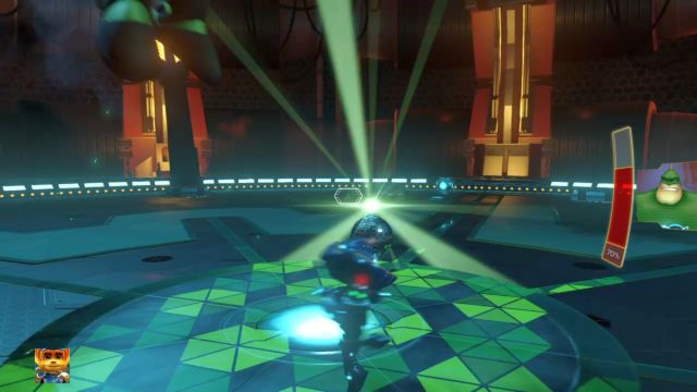 Wleć w kulę Groovitrona, by zniwelować jej efekt. - Ratchet & Clank: Kapitan Qwark - boss, jak pokonać? - Ratchet & Clank - poradnik do gry