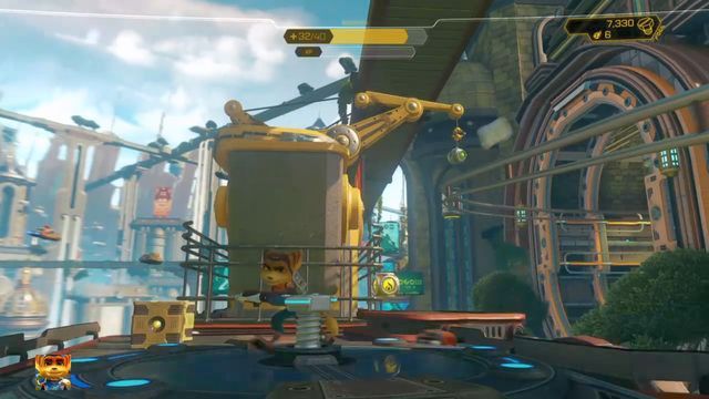 Skorzystaj z mechanizmu, by otworzyć sobie dalsza drogę. - Ratchet & Clank: Planeta Kerwan - solucja, opis przejścia, wszystkie zadania - Ratchet & Clank - poradnik do gry
