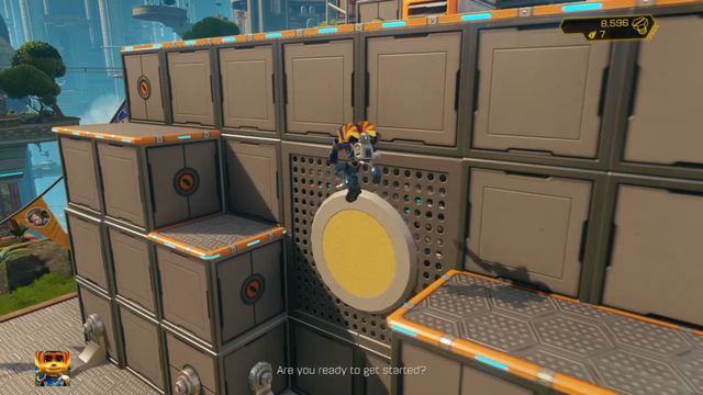 Początek ścieżki fitnessowej jest banalnie prosty... - Ratchet & Clank: Planeta Kerwan - solucja, opis przejścia, wszystkie zadania - Ratchet & Clank - poradnik do gry