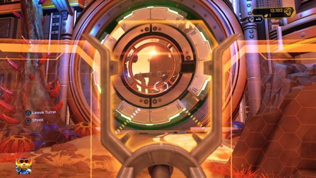 Wykorzystaj wieżyczkę, by przebić się przez bramę. - Ratchet & Clank: Planeta Gaspar - solucja, opis przejścia, wszystkie zadania - Ratchet & Clank - poradnik do gry