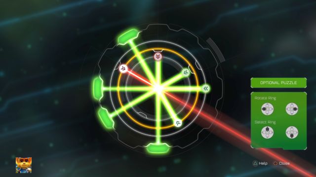 Prawidłowa kombinacja Zagadki Intruzera. - Ratchet & Clank: Planeta Batalia - solucja, opis przejścia, wszystkie zadania - Ratchet & Clank - poradnik do gry
