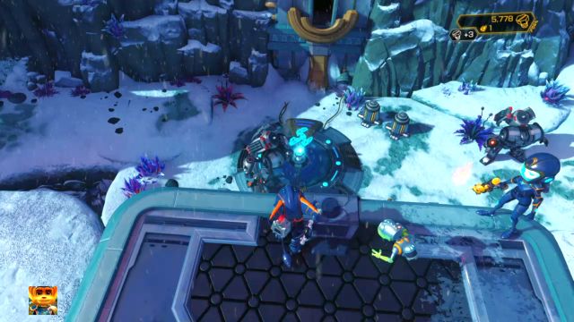 Mechanizm znajdujący się pod mostem. - Ratchet & Clank: Planeta Batalia - solucja, opis przejścia, wszystkie zadania - Ratchet & Clank - poradnik do gry
