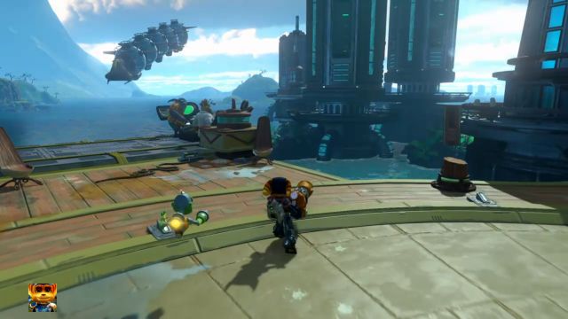 Dołącz do towarzyszy, by wrócić w pobliże statku. - Ratchet & Clank: Planeta Pokitaru - solucja, opis przejścia, wszystkie zadania - Ratchet & Clank - poradnik do gry