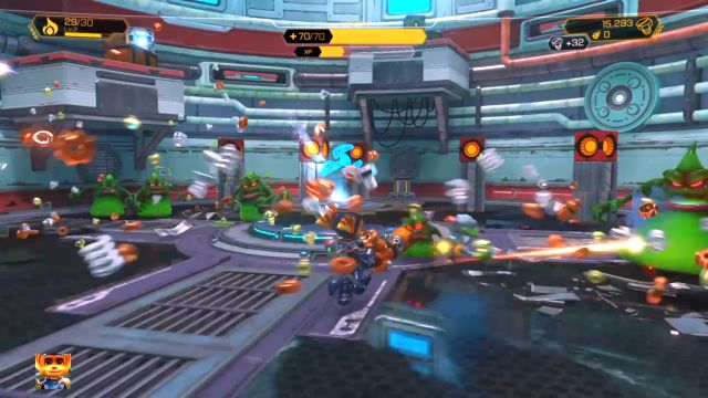 Wykorzystaj Pirocytor, by zyskać kilka dodatkowych kryształów Raritarium. - Ratchet & Clank: Planeta Pokitaru - solucja, opis przejścia, wszystkie zadania - Ratchet & Clank - poradnik do gry