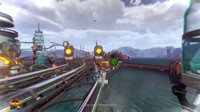 Jeden z czterech przycisków, które trzeba aktywować. - Ratchet & Clank: Planeta Kalebo 3 - solucja, opis przejścia, wszystkie zadania - Ratchet & Clank - poradnik do gry