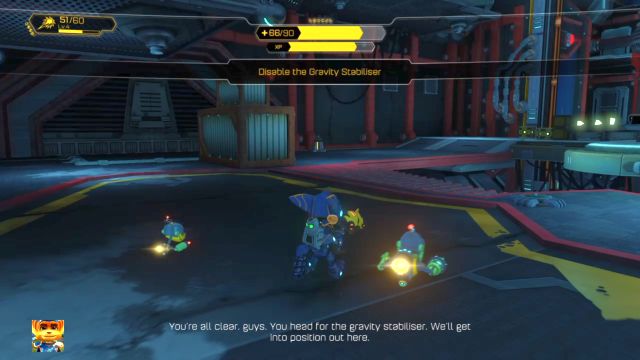 Widoczne w tle pudełka prowadzące do karty RYNO. - Ratchet & Clank: Deplanetiser, powrót - solucja, opis przejścia, zadania - Ratchet & Clank - poradnik do gry