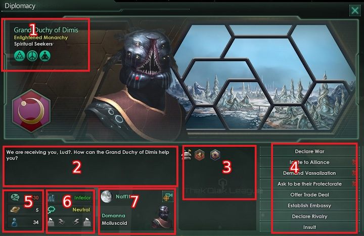 Po nawiązaniu łączności powinieneś zobaczyć powyższe okno - Dyplomacja w Stellaris - Stellaris - poradnik do gry