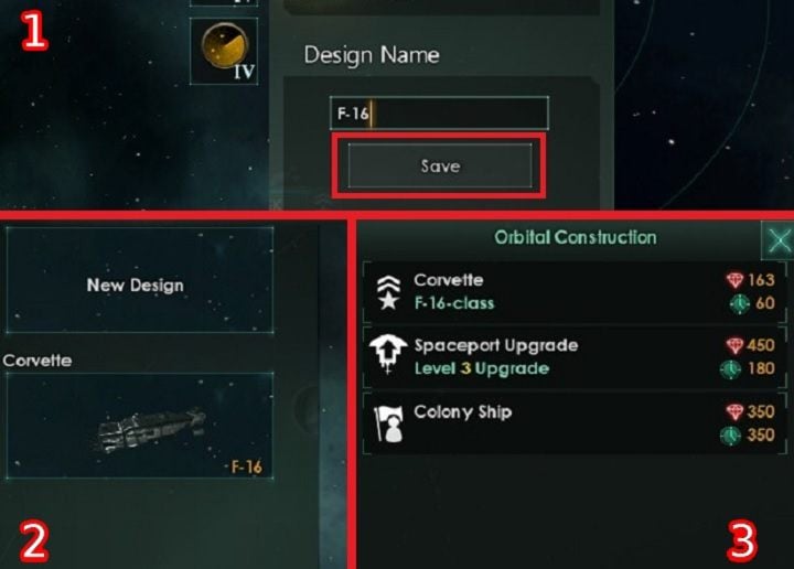 Ukończony projekt musisz odpowiednio nazwać i zapisać - Projektant okrętów | Flota w Stellaris - Stellaris - poradnik do gry