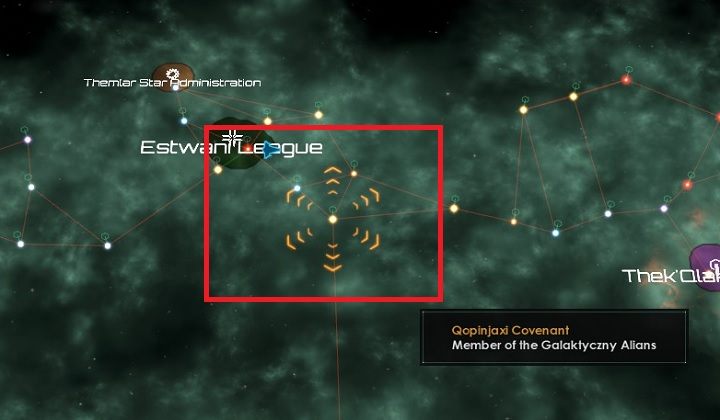 Panel umożliwia oznaczenie lokacji poszczególnych elementów zadania - Nauka w Stellaris - Stellaris - poradnik do gry