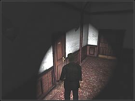 Wróć na korytarz i udaj się szerokimi schodami do [Piwnicy] - Lake View Hotel - Część 1 | Silent Hill 2 - Silent Hill 2 - poradnik do gry