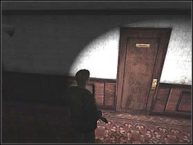 Możesz teraz skorzystać z [Punktu zapisu gry] zawieszonego na ścianie - Lake View Hotel - Część 2 | Silent Hill 2 - Silent Hill 2 - poradnik do gry
