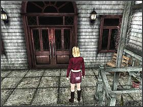 W pomieszczeniu, w którym się znalazłeś na wprost Ciebie są kolejne podwójne drzwi - Bonusowy Scenariusz [Born From a Wish] - Część 1 | Silent Hill 2 - Silent Hill 2 - poradnik do gry