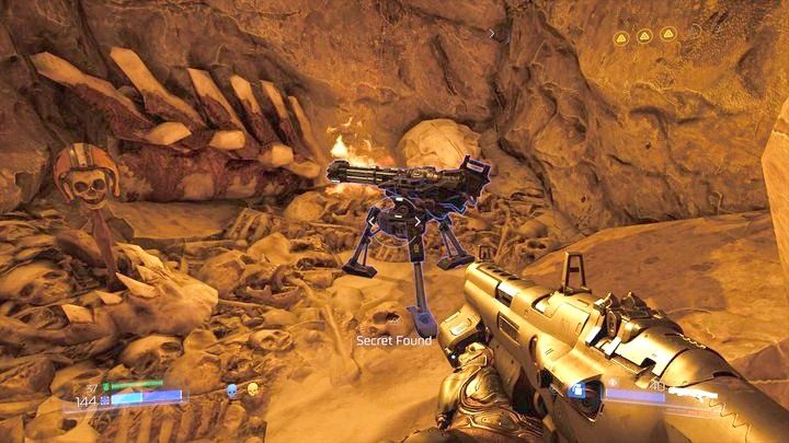 W środku ukryto nową broń - Karabin maszynowy - Sanktuarium Kadingir | Sekrety | Doom - Doom - poradnik do gry