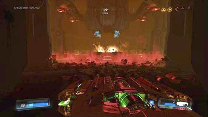 Jest to bardzo potężna broń, która ma równie ograniczoną amunicję jak Piła łańcuchowa - Kompleks Badań | Opis przejścia | Doom - Doom - poradnik do gry