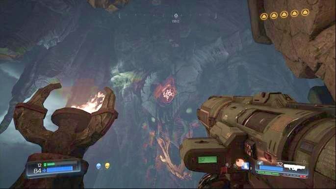 Jak znajdziesz się na zewnątrz spójrz do góry w prawo - Nekropolia | Opis przejścia | Doom - Doom - poradnik do gry