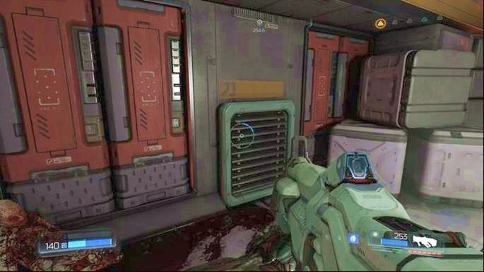 Skacząc cały czas w dół dojdziesz do pomieszczenia z Automapą - Laboratoria Lazarus | Sekrety | Doom - Doom - poradnik do gry