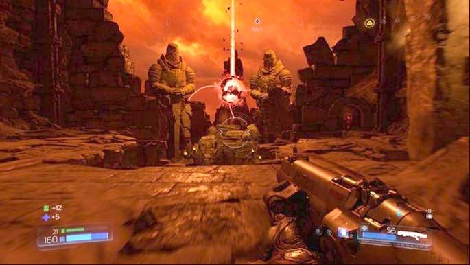 Po pierwszej dużej walce walce idź cały czas prosto, a przy krawędzi zeskocz poziom niżej - Argent DNur | Sekrety | Doom - Doom - poradnik do gry