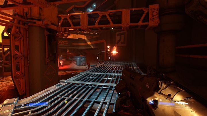 Za nią otwórz kolejne wrota i wyjdź na zewnątrz - Dział Zasobów | Opis przejścia | Doom - Doom - poradnik do gry