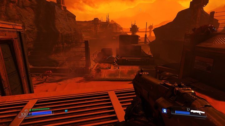Gdy odkryjesz pierwszego Elitarnego Strażnika zeskocz na dół, a następnie skręć w prawo - UAC | Sekrety | Doom - Doom - poradnik do gry