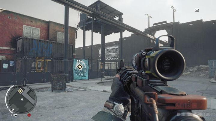 Po zhakowaniu wszystkich skanerów udaj się w miejsce pokazane na mapie - Człowiek z Ashgate/ Kod źródłowy | Opis przejścia Homefront The Revolution - Homefront: The Revolution - poradnik do gry