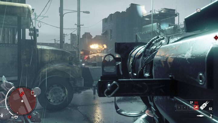 Po przybyciu na miejsce będziesz musiał rozprawić się z patrolującym ulicę pojazdem opancerzonym - Czerwona strefa Holloway | Punkty kluczowe - Homefront: The Revolution - poradnik do gry