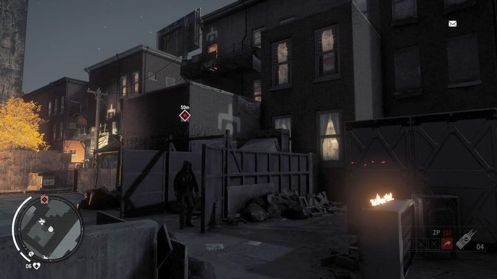 Po przybyciu na miejsce będziesz mógł zauważyć biały symbol na jednym z budynków - Żółta strefa Ashgate | Punkty kluczowe - Homefront: The Revolution - poradnik do gry