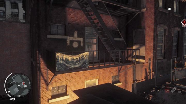 Po wyjściu z mieszkania staniesz przed ostatnim skokiem w momencie przedstawionym na obrazku - Żółta strefa Ashgate | Punkty kluczowe - Homefront: The Revolution - poradnik do gry