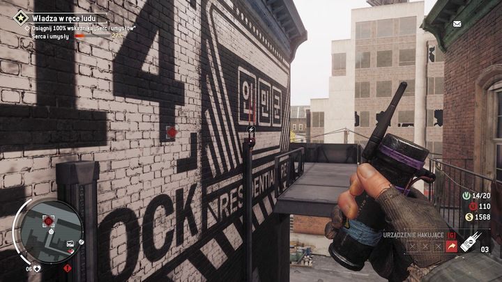 Podążając jedyną drogą do góry staniesz przed przepaścią pokazaną na obrazku - Żółta strefa Ashgate | Punkty kluczowe - Homefront: The Revolution - poradnik do gry