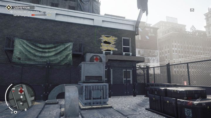 Drogą tą dostaniesz się na dach i miejsce pokazane na obrazku - Zakazana strefa | Punkty kluczowe - Homefront: The Revolution - poradnik do gry