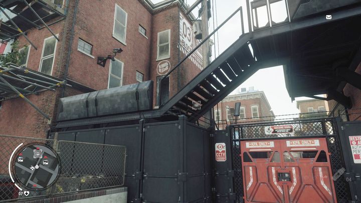 Wejście do magazynu znajduje się w pokazanym na obrazku miejscu - Żółta strefa Earlstone | Magazyny i zlecenia - Homefront: The Revolution - poradnik do gry