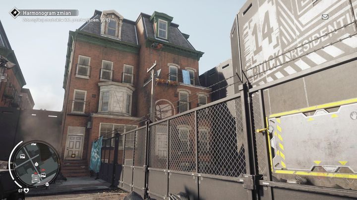 Pierwszy magazyn znajdziesz w pokazanym na obrazku budynku - Żółta strefa Ashgate | Magazyny i zlecenia - Homefront: The Revolution - poradnik do gry