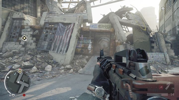 Po przejęciu cukrowni udaj się do zbrojowni Neda zlokalizowanej na drugim końcu czerwonej strefy - Hakowanko | Opis przejścia Homefront The Revolution - Homefront: The Revolution - poradnik do gry