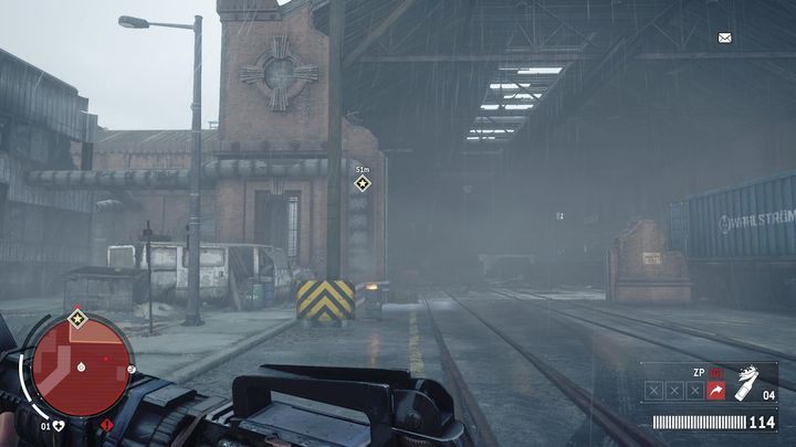 Niezależnie od podjętej strategii musisz dostać się do hangaru pokazanego na obrazku - Nieobecność bez usprawiedliwienia | Opis przejścia Homefront The Revolution - Homefront: The Revolution - poradnik do gry