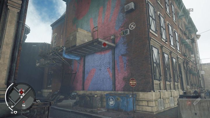 Po dotarciu na miejsce skieruj się do bocznej uliczki pokazanego na obrazku domu - Żółta strefa Earlstone | Punkty kluczowe - Homefront: The Revolution - poradnik do gry