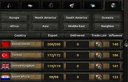 Druga część panelu to lista krajów od których możesz kupić nadwyżki - Interfejs | Podstawy Hearts of Iron IV - Hearts of Iron IV - poradnik do gry