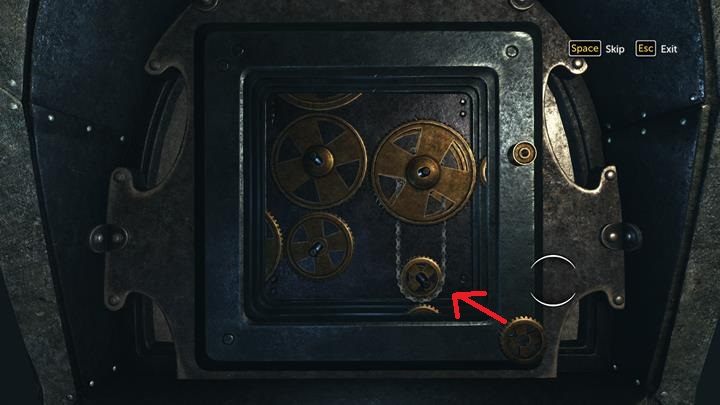 Ustaw trybiki w taki sposób, a następnie załóż ostatnią część mechanizmu - Włamanie pod osłoną nocy | Studium w zieleni - Sherlock Holmes: The Devils Daughter - poradnik do gry
