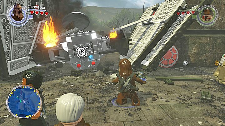Z wrakiem wrogiego myśliwca może poradzić sobie Chewbacca - Rozdział 7 - Ruch oporu | Tryb fabularny - LEGO Gwiezdne wojny: Przebudzenie Mocy - poradnik do gry