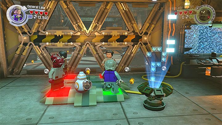 Leia i jej podwładni muszą ustawić się na płytach naciskowych - Rozdział 7 - Ruch oporu | Tryb fabularny - LEGO Gwiezdne wojny: Przebudzenie Mocy - poradnik do gry