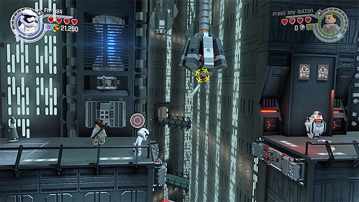Jeden z zaczepów zarezerwowanych dla FN-1824 - Rozdział 9 - Zniszczyć bazę Starkiller | Tryb fabularny - LEGO Gwiezdne wojny: Przebudzenie Mocy - poradnik do gry