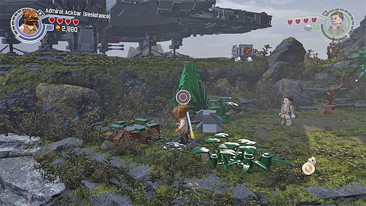 Zbiornik jest na lewo od miejsca rozpoczęcia etapu - Epilog - Wyspa Lukea | Minizestawy i czerwone klocki LEGO - LEGO Gwiezdne wojny: Przebudzenie Mocy - poradnik do gry